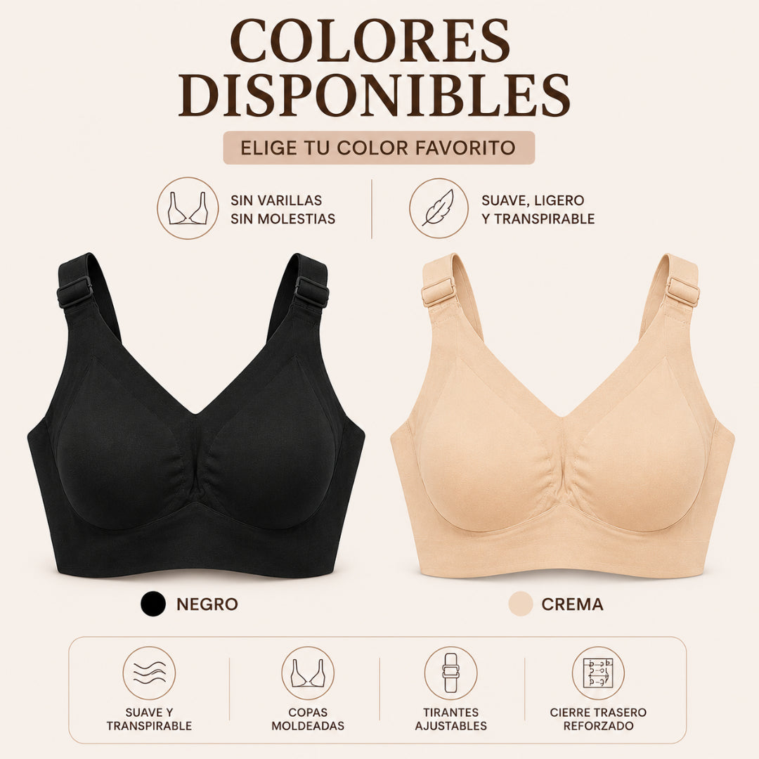Brasier Sin Varillas | Soporte Natural y Máxima Comodidad