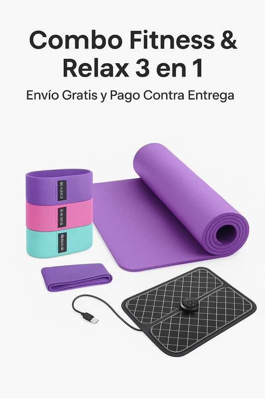 Kit Completo 3 en 1 — Colchoneta + Bandas + Tapete EMS