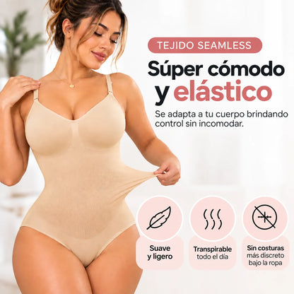 Body moldeador seamless de tejido suave y elástico, diseñado para brindar control del abdomen con comodidad y ajuste al cuerpo