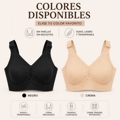 Brasier Sin Varillas | Soporte Natural y Máxima Comodidad