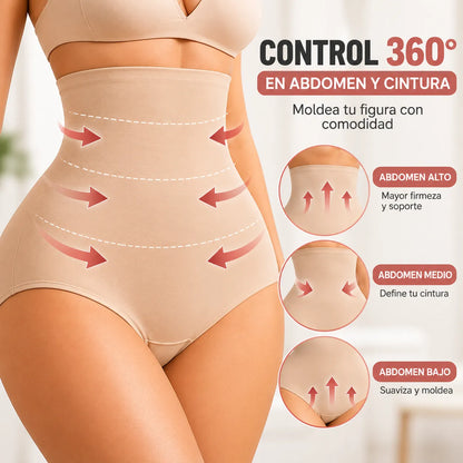 Faja invisible de tiro alto con control 360° en abdomen alto, medio y bajo para ayudar a definir la cintura