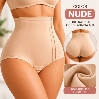 Faja panti de control alto color nude con tiro alto y diseño moldeador para cintura, abdomen y caderas