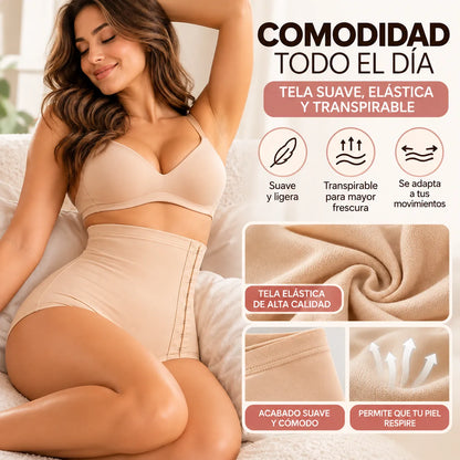 Faja panty de control alto color nude con tela suave, elástica y transpirable, diseñada para brindar comodidad durante el uso diario