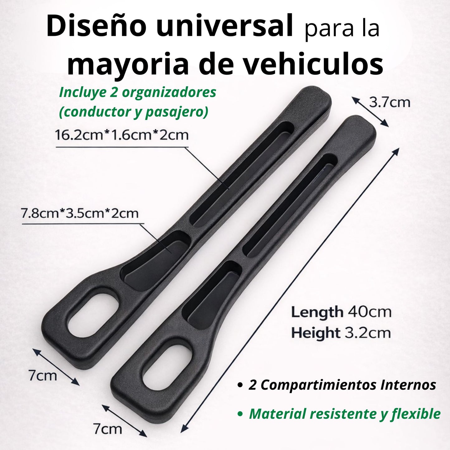 Organizador para Espacio del Asiento del Carro | Evita que Caigan Objetos