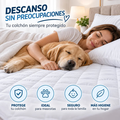 Protector de colchón impermeable para proteger la cama y brindar mayor tranquilidad en hogares con familia y mascotas